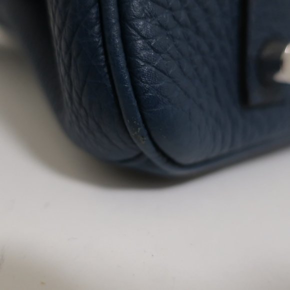 HERMES BIRKIN 35CM BLUE DE MALT CLEMENCE LEATHER PALLADIUM HARDWARE 2009 - Picture 16 of 16